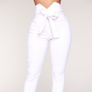 Fashion Nova Knot Your Girlfriend white pants